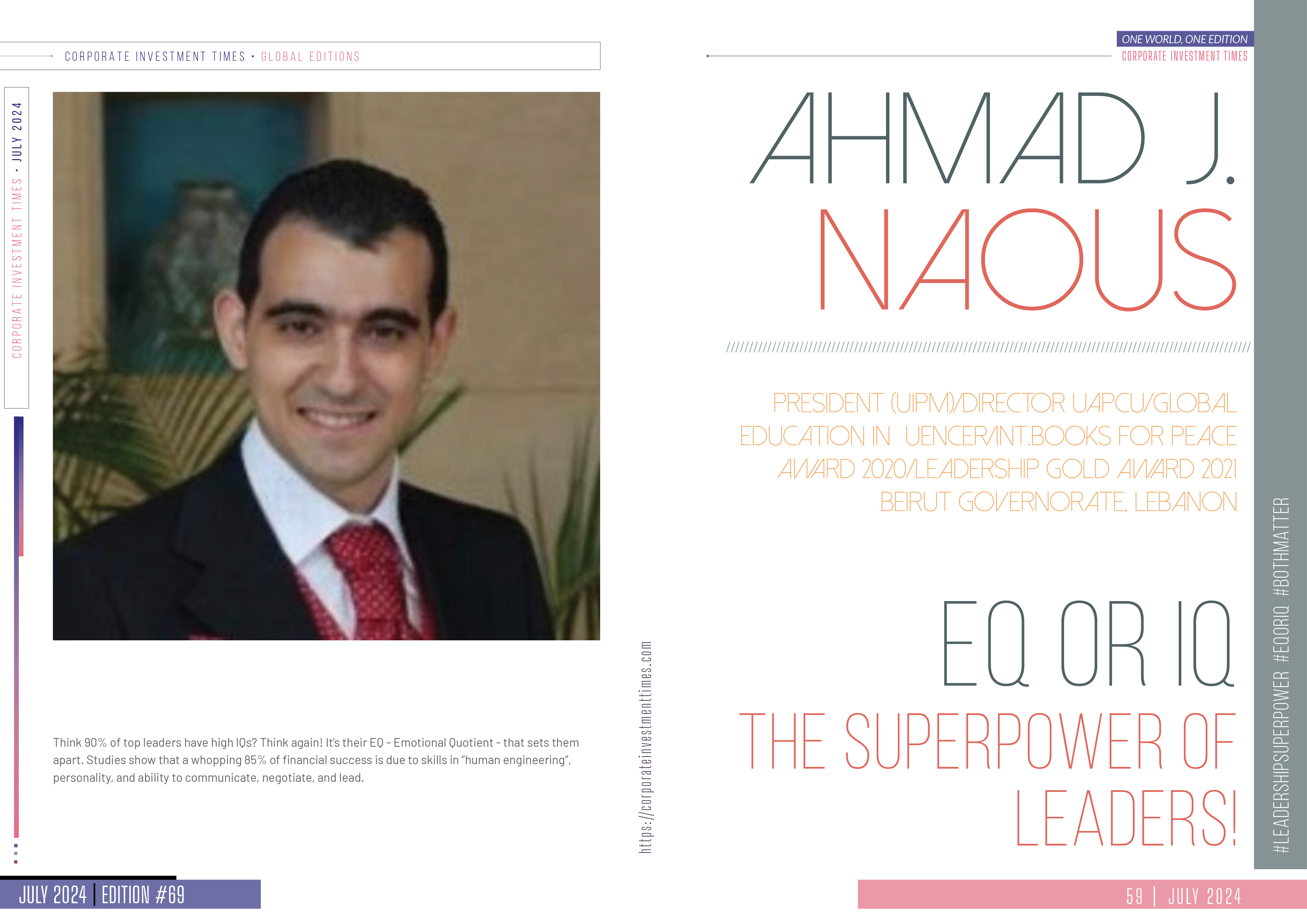 Select EQ or IQ The SUPERPOWER of Leaders! – Ahmad J. Naous EQ or IQ The SUPERPOWER of Leaders! – Ahmad J. Naous