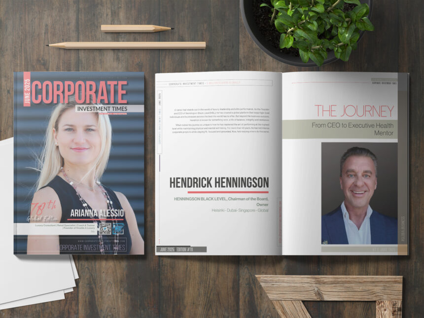 The Journey: From CEO to Executive Health Mentor Hendrick Henningson Chairman of the Board | Owner | HENNINGSON BLACK LEVEL Helsinki – Dubai – Singapore – Global